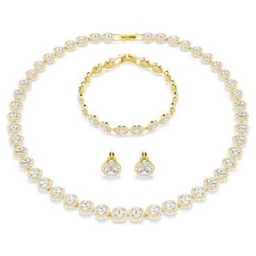 Set Una Angelic, Set (3), Taglio rotondo, Bianco, Placcato color oro - Swarovski, 5750619