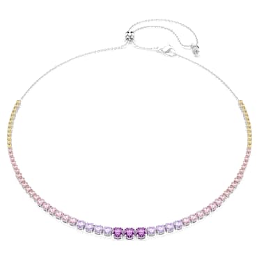Matrix Halsband, Tonad övergång av runda slipade kristaller, Flerfärgad, Rodiumpläterad - Swarovski, 5751196