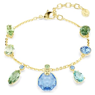 Gema bracelet, Mixed cuts, Multicolored, 18K gold finish - Swarovski, 5752588