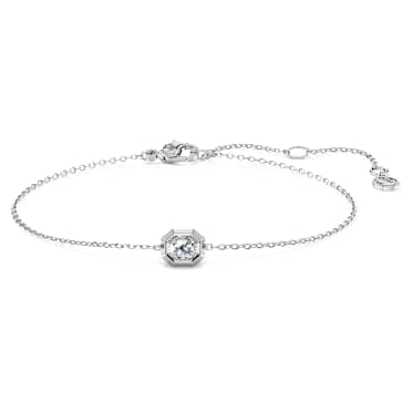Pulsera Octagon, Diamantes creados en laboratorio (peso total de 0,25 quilates), Forma Octagon, Plata de ley - Swarovski, 5752906