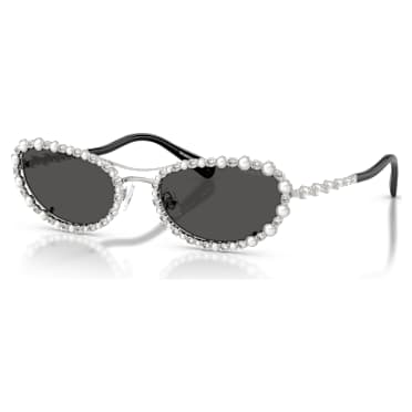 Swarovski ブラック ラウンド サングラス サングラス｜スワロフスキー