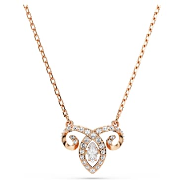 Chinese Zodiac ペンダント, ミックスカット, ホワイト, 18Kローズゴールドコーティング - Swarovski, 5753321
