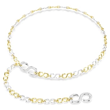 Cinto Dextera, Branco, Acabamento de combinação de metais - Swarovski, 5753850