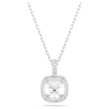 Pendente Una Angelic, Taglio Cushion, Bianco, Placcato rodio - Swarovski, 5754340
