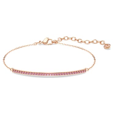 Only bracelet, Round cut, Pink, 18K rose gold finish - Swarovski, 5757999