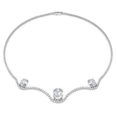 Octagon Halskette, Im Labor gezüchtete Diamanten 19,90 ct tw, Octagon-Form, 18K Weißgold - Swarovski, 5760373