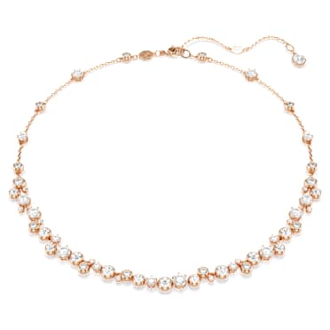 Constella Halskette, Rundschliff, Weiß, 18K roségoldbeschichtet - Swarovski, 5760991