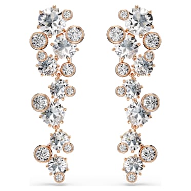 Constella ピアス, ラウンドカット, ホワイト, 18Kローズゴールドコーティング - Swarovski, 5760992