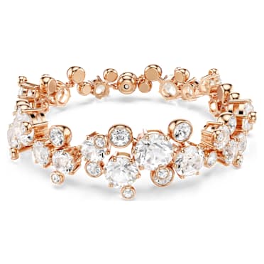 Constella Bileklik, Yuvarlak kesim, Beyaz, 18k pembe altın rengi yüzey - Swarovski, 5760993