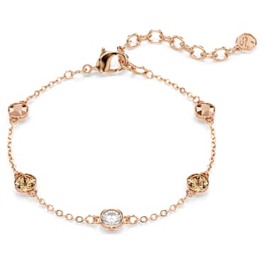 Imber 브레이슬릿, 라운드 컷, 멀티컬러, 18K 로즈 골드 피니시 - Swarovski, 5762242
