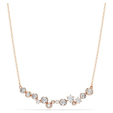 Constella สร้อยคอ, เจียระไนทรงกลม, ขาว, ตกแต่งผิวด้วยโรสโกลด์ 18K - Swarovski, 5762348
