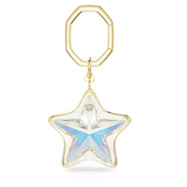 Accesoriu pentru poșetă, Tăieturi mixte, Stea, Alb, Placat cu auriu - Swarovski, 5763027