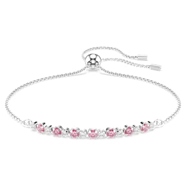 Bracelet Matrix, Taille ronde, Rose, Métal rhodié - Swarovski, 5763042