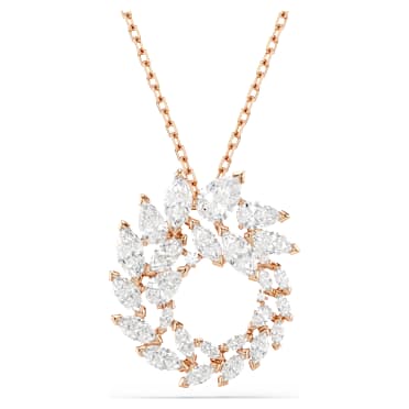 Mesmera จี้สร้อยคอ, เจียระไนทรง Marquise, ขาว, ตกแต่งผิวด้วยโรสโกลด์ 18K - Swarovski, 5764188