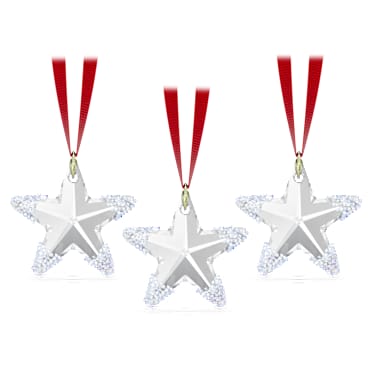 Exclusive Ornament Winter Ster Set van 3, Wit - Swarovski, 5764755
