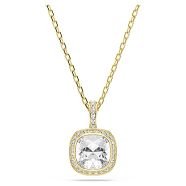 Una Angelic ペンダント, クッションカット, ホワイト, 18Kゴールドコーティング - Swarovski, 5764761