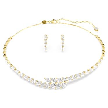 Mesmera set, Set (2), Marquise-slijpvorm, Wit, ‎18k gouden afwerking - Swarovski, 5764868