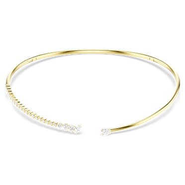 Mesmera choker, Mixed cuts, White, 18K gold finish - Swarovski, 5765175