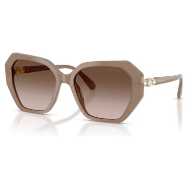 Gafas de sol, Forma cuadrada, SK6017, Marrones - Swarovski, 5765703