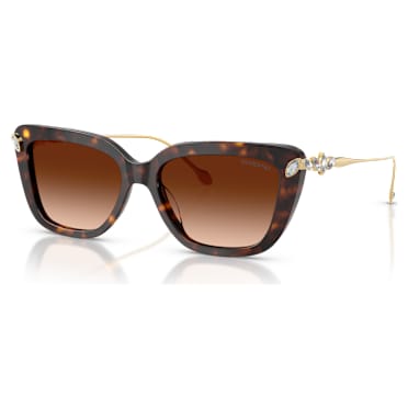 Gafas de sol, Forma de ojo de gato, SK6065, Havana - Swarovski, 5767678