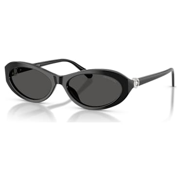 Sunglasses, Oval shape, SK6069, Black - Swarovski, 5767684