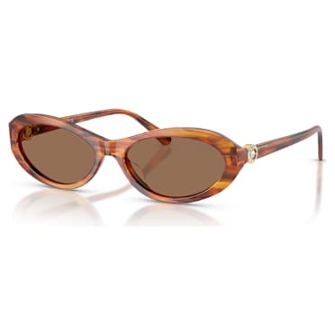 Sunglasses, Oval shape, SK6069, Havana - Swarovski, 5767686
