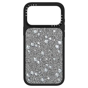 Custodia per smartphone Swarovski x CASETiFY, Cristalli Flat Back, iPhone® 18 Pro Max, Tono argentato - Swarovski, 5767696