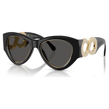 Sluneční brýle, Tvar pilotky, SK6072, Černá - Swarovski, 5767697