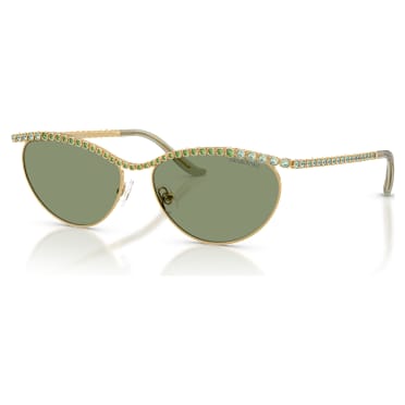 Sunglasses, Cat-Eye shape, SK7046, Green - Swarovski, 5767703