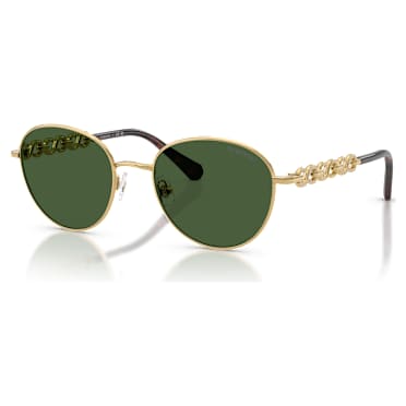 太陽眼鏡, 圓形, SK7049, 金色 - Swarovski, 5767708