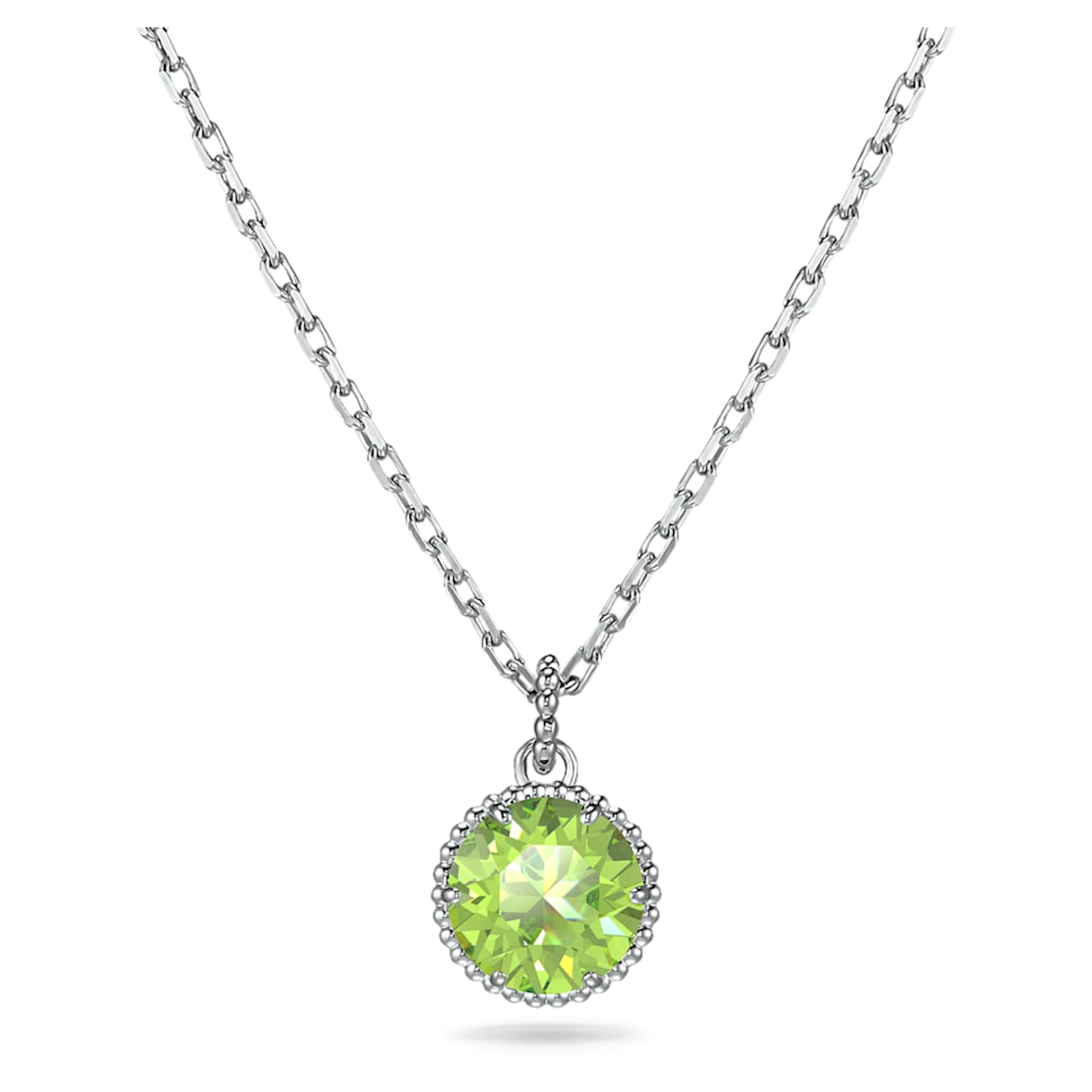 Birthstone Anhänger, Rundschliff, August, Grün, Rhodiniert - Swarovski, 5555790