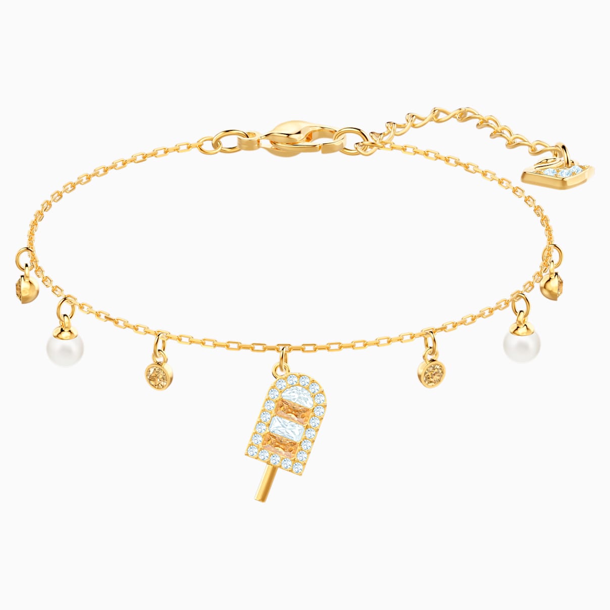 Image of Swarovski No Regrets Ice Cream Bracelet, Multi-colored, Gold-tone plated