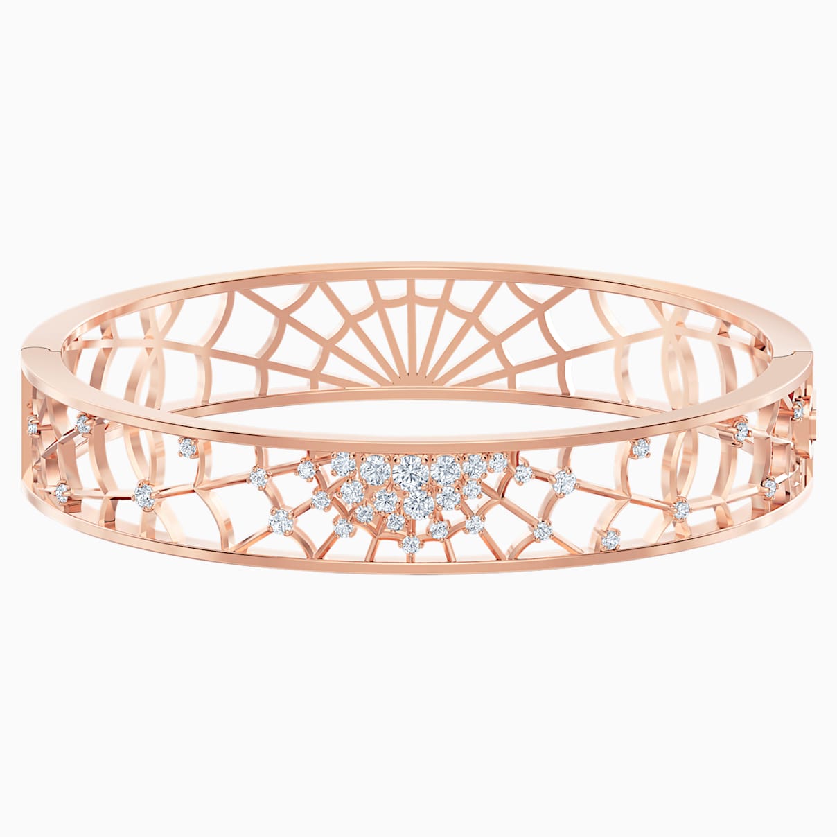 Manchette Precisely, blanc, Métal doré rose