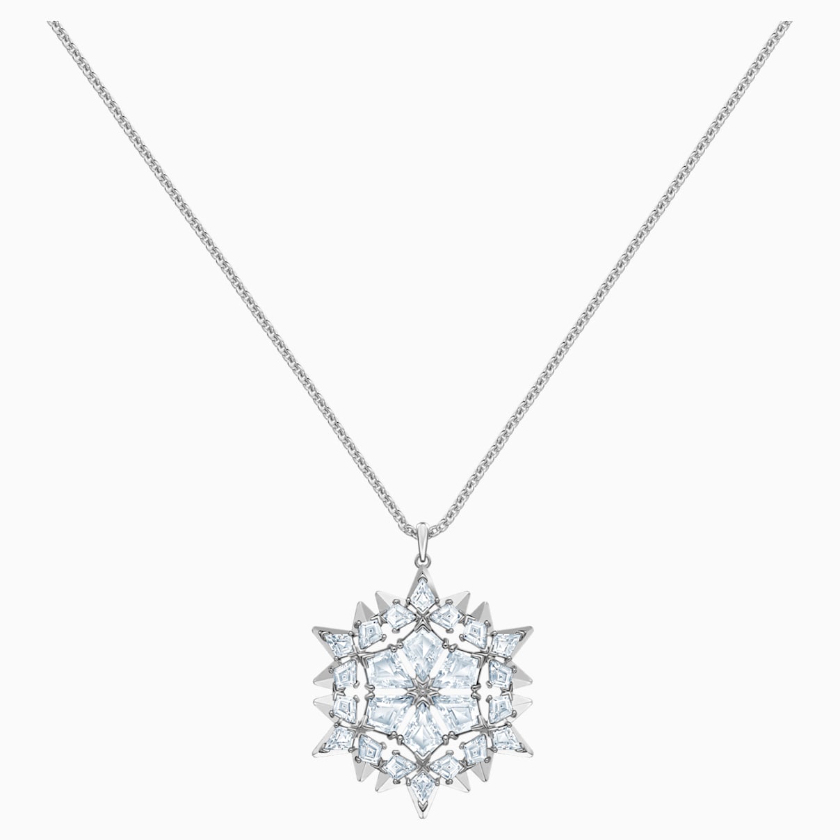 Pendentif Magic Snow, blanc, Métal rhodié