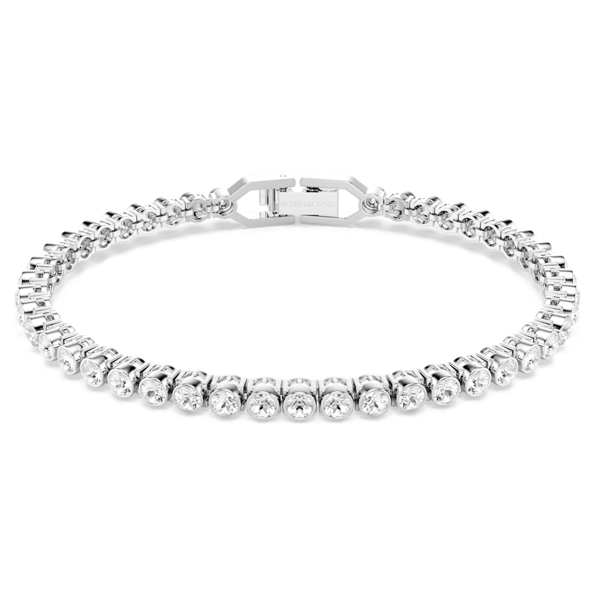 

Bracelet Emily, Coupe ronde, Blanc, Métal rhodié