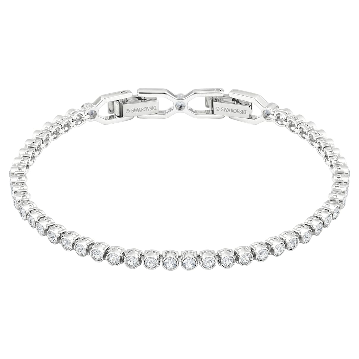 

Pulsera Emily, Talla redonda, Blanca, Baño de rodio