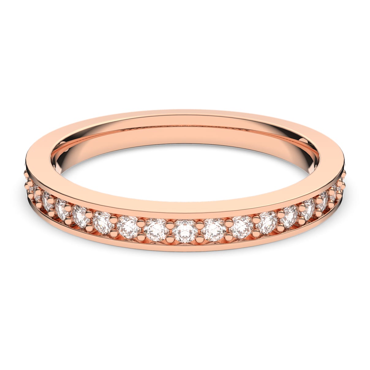 Rare Ring, White, Rose-gold tone plated
