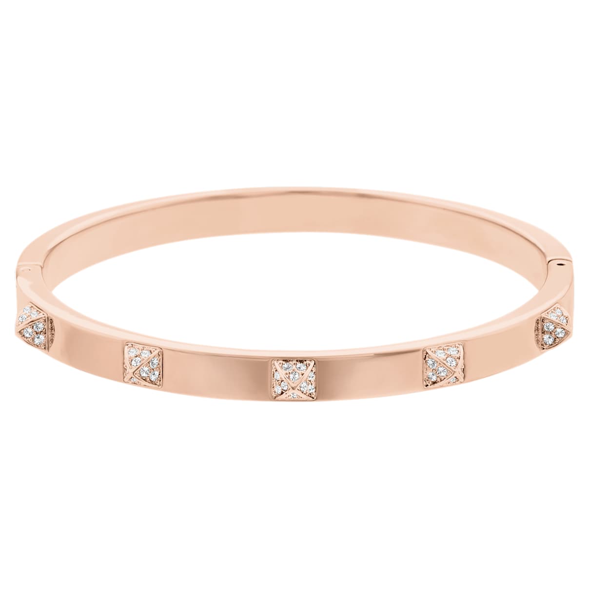 

Dextera bangle, White, Rose gold-tone finish