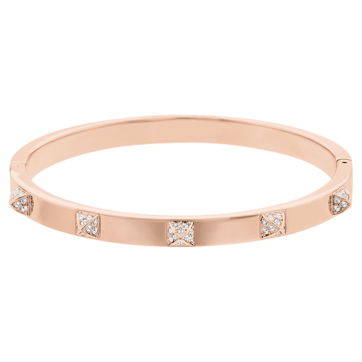 

Dextera bangle, White, Rose gold-tone finish