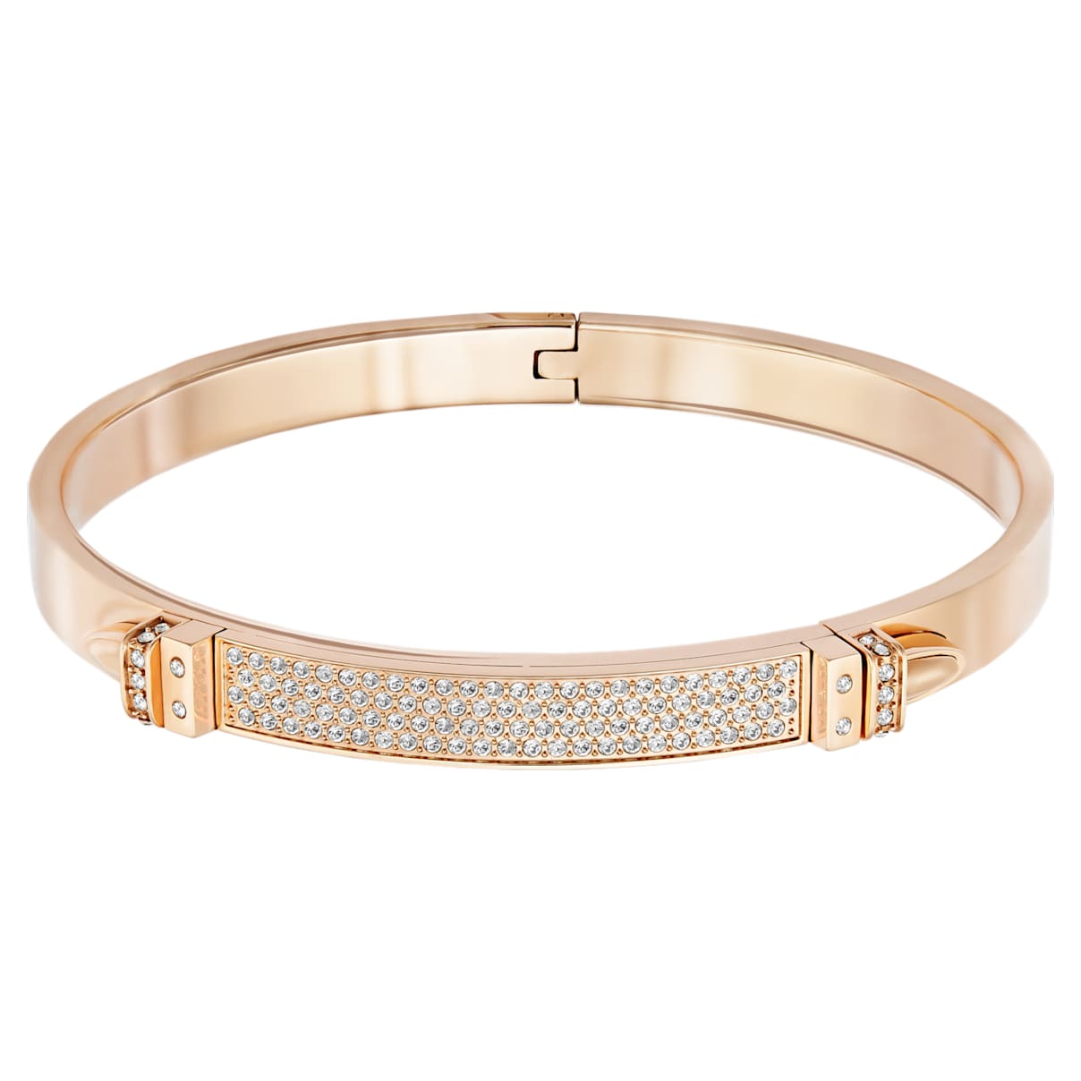 Click to view product details and reviews for Distinct Bangle White Rose Gold Tone Plated.