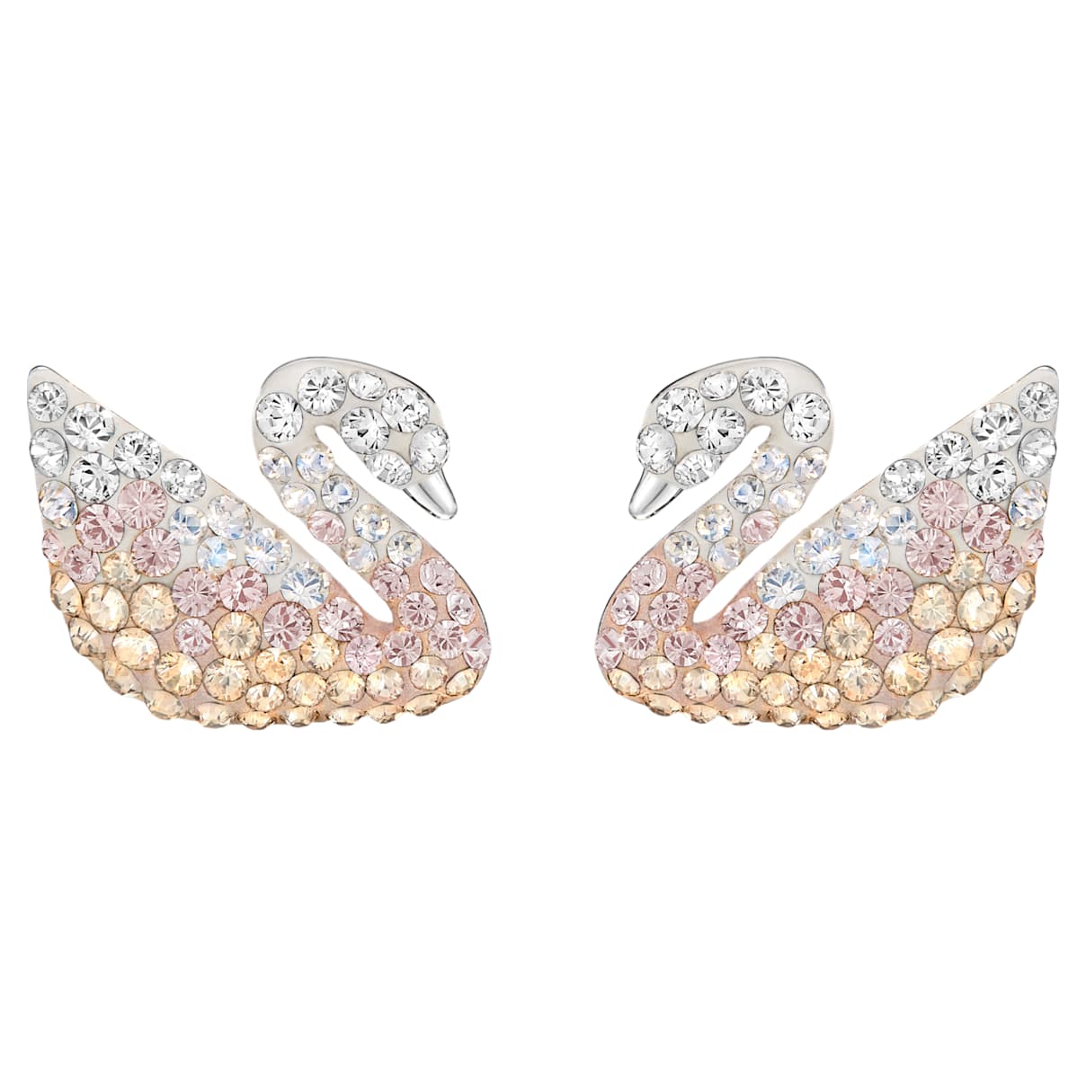Click to view product details and reviews for Swarovski Iconic Swan Pierced Earrings Multi Coloured Rhodium Plated.