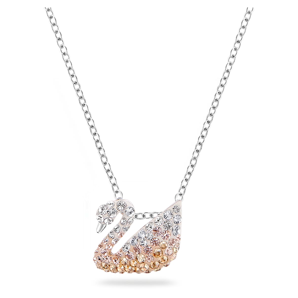Swarovski  Iconic Swan pendant, Swan, Small, Beige, Rhodium plated
