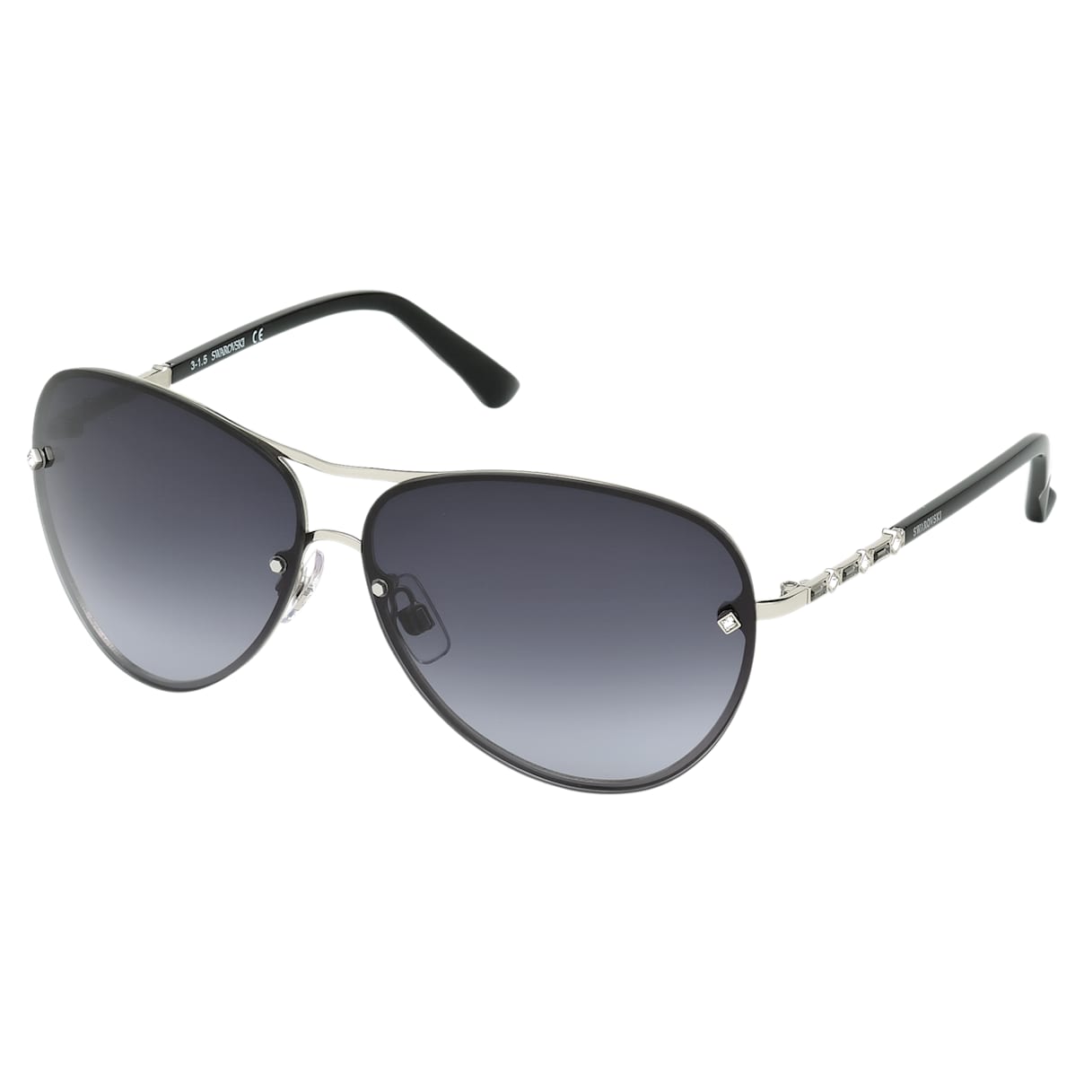 

Swarovski Fascinatione sunglasses, Pilot shape, SK0118 17B, Black