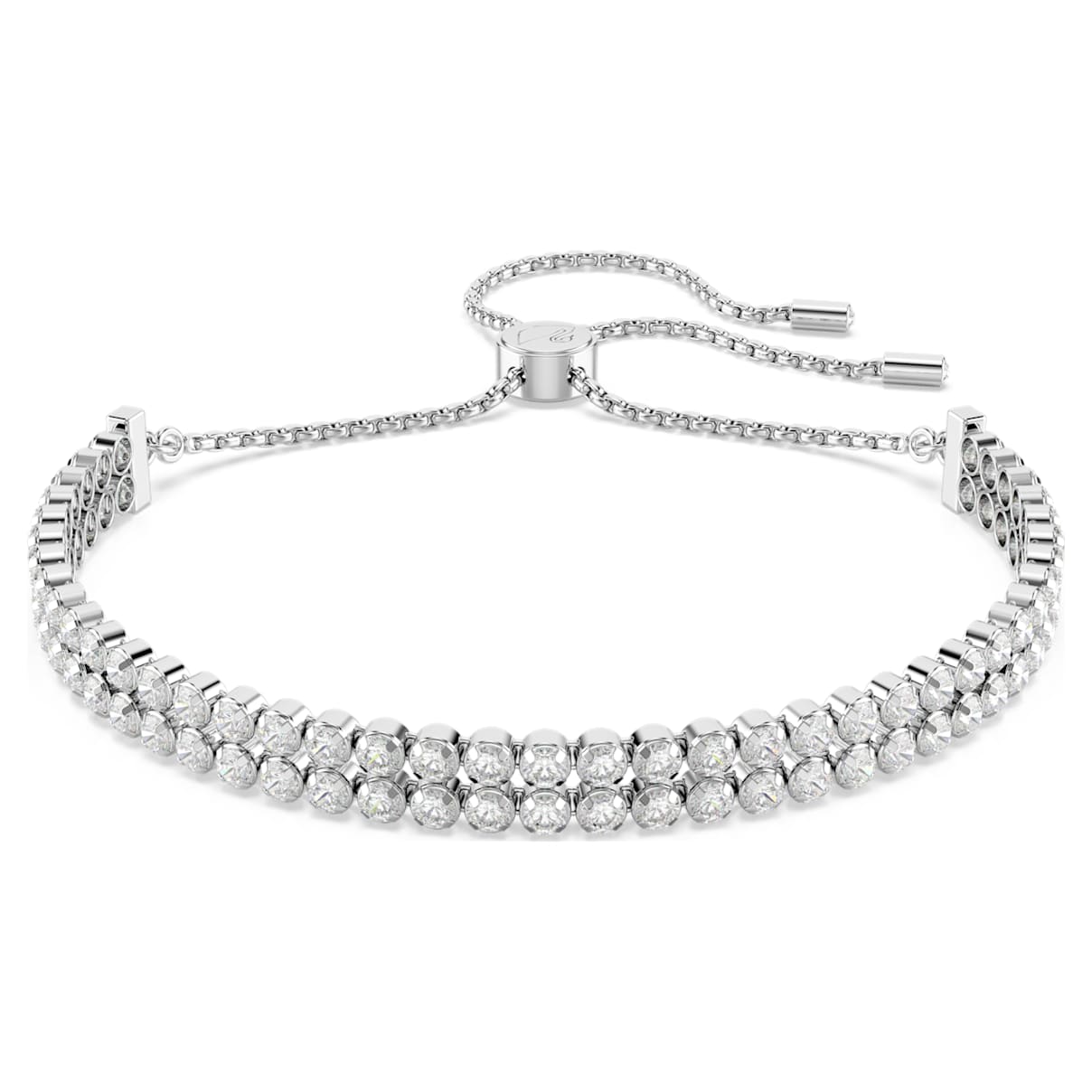

Bracelet Subtle, Coupe ronde, Blanc, Métal rhodié