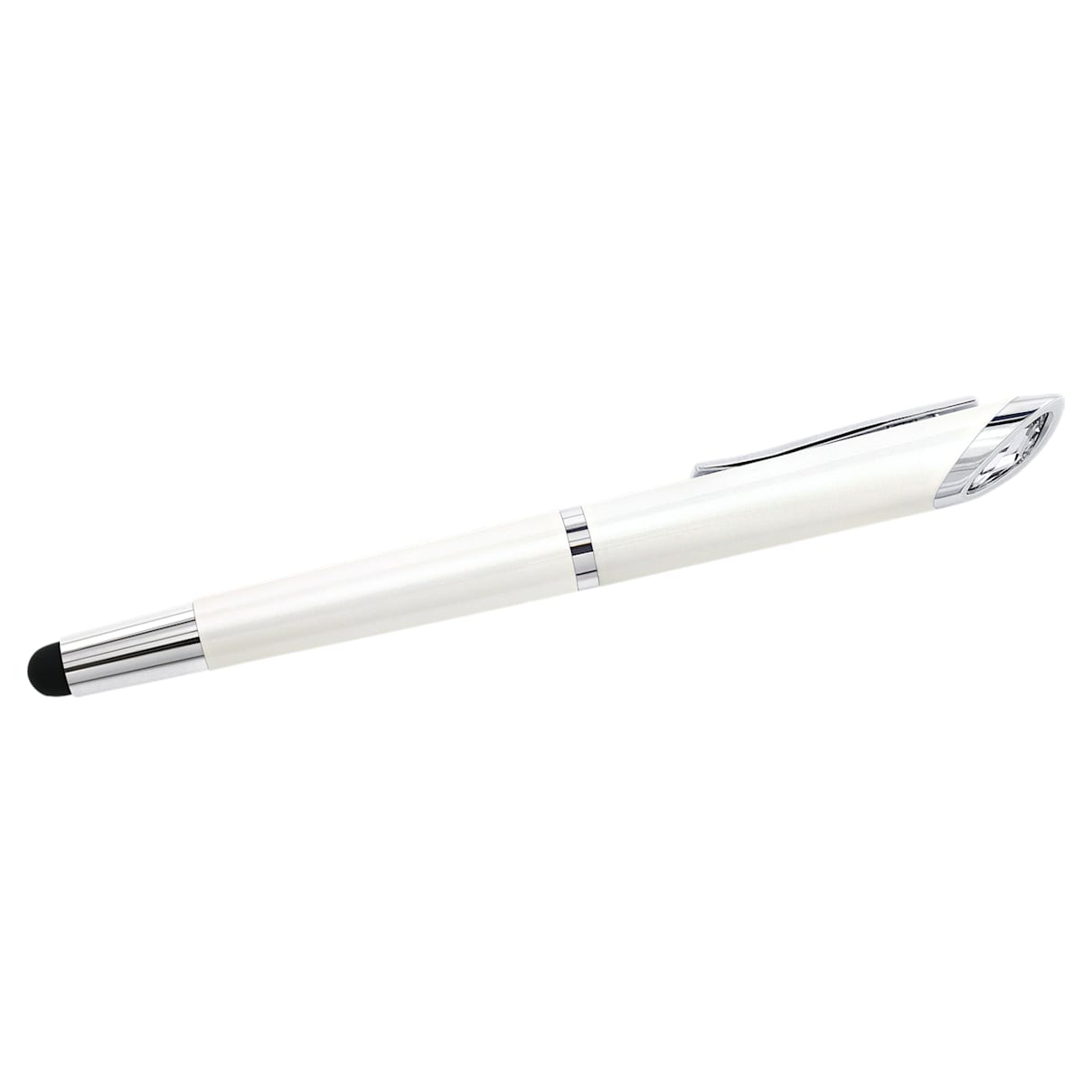 Crystal Starlight Stylus Ballpoint Pen, White