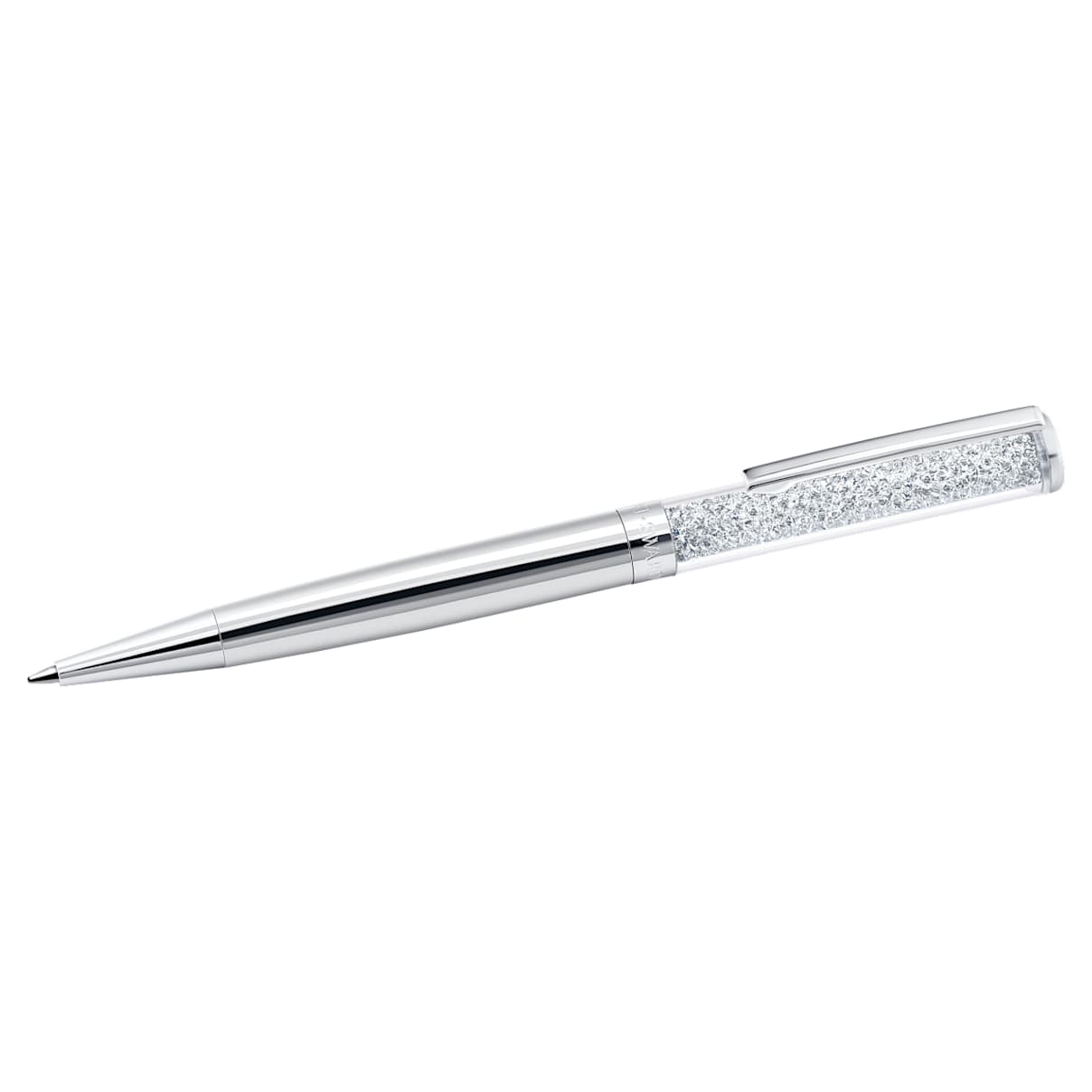 

Crystalline ballpoint pen, Silver tone, Chrome plated