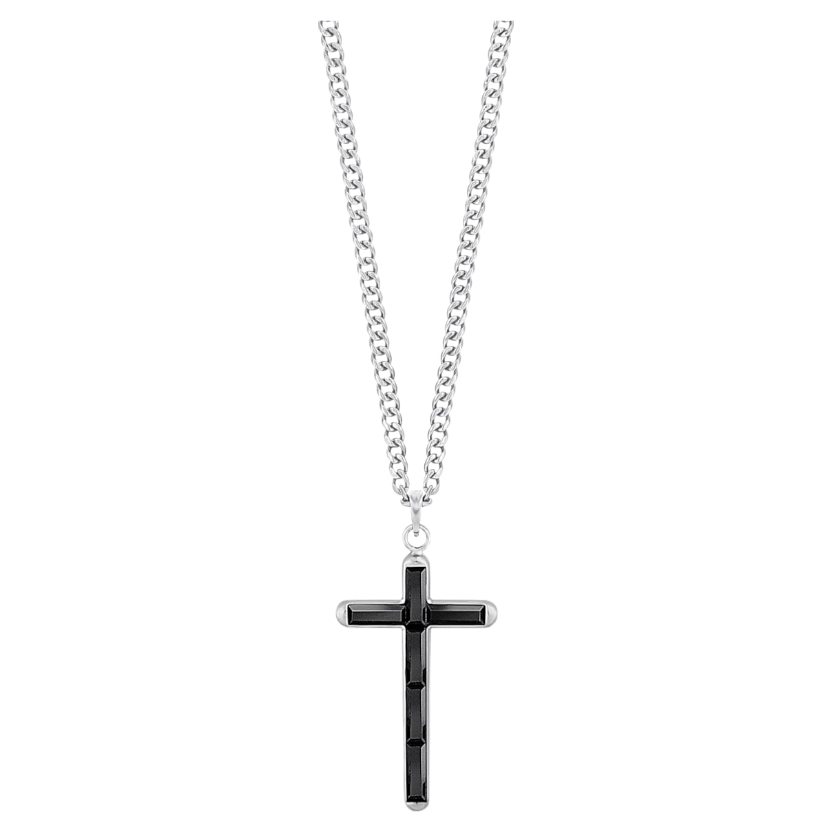 Govern Cross Pendant, Black, Stainless steel