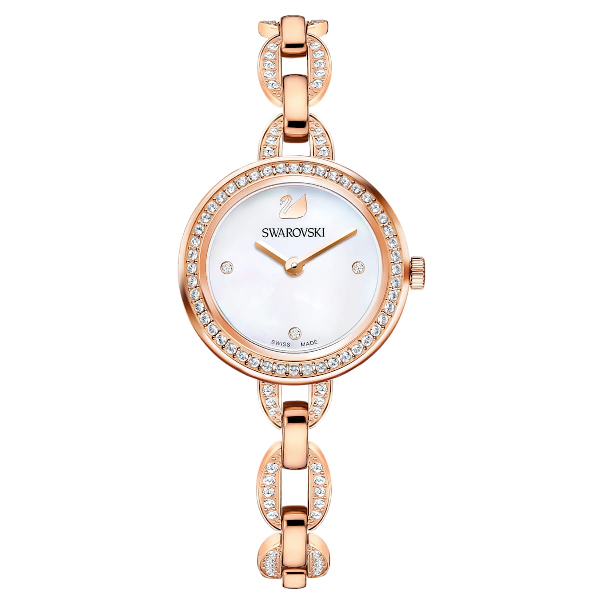 

Swarovski Aila Mini Uhr, Schweizer Produktion, Metallarmband, Roséfarben, Roségoldfarbenes Finish