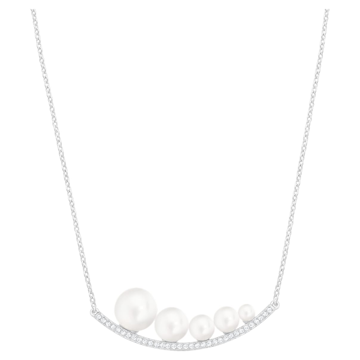 

Swarovski Collana Fundamental, Bianca, Placcato rodio
