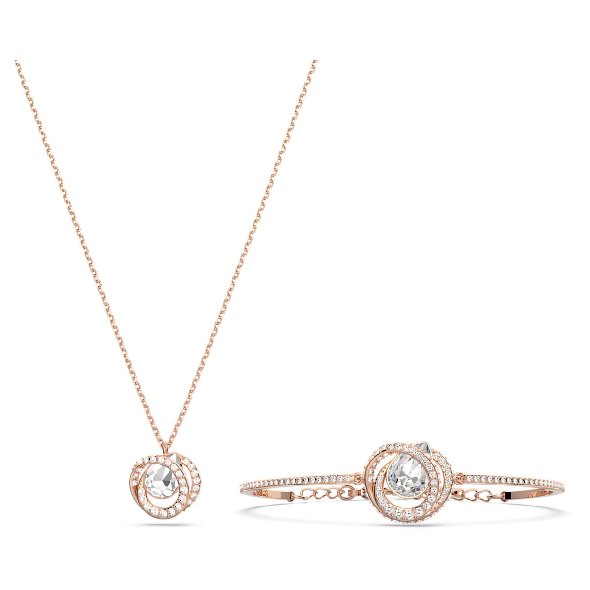 

Swarovski Generation set, White, Rose gold-tone plated